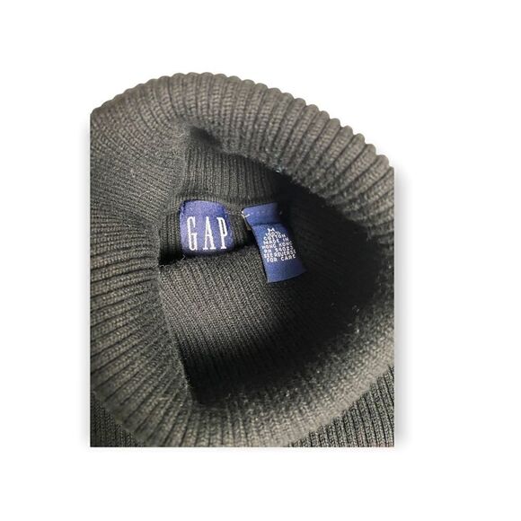 Gap Sweater Women’s Medium Size M Gray Black Long Sleeve Turtleneck Pullover - Picture 3 of 5